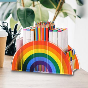 360Home Regenbogen Acryl Stifthalter Box Stiftköcher Schreibtisch organizer